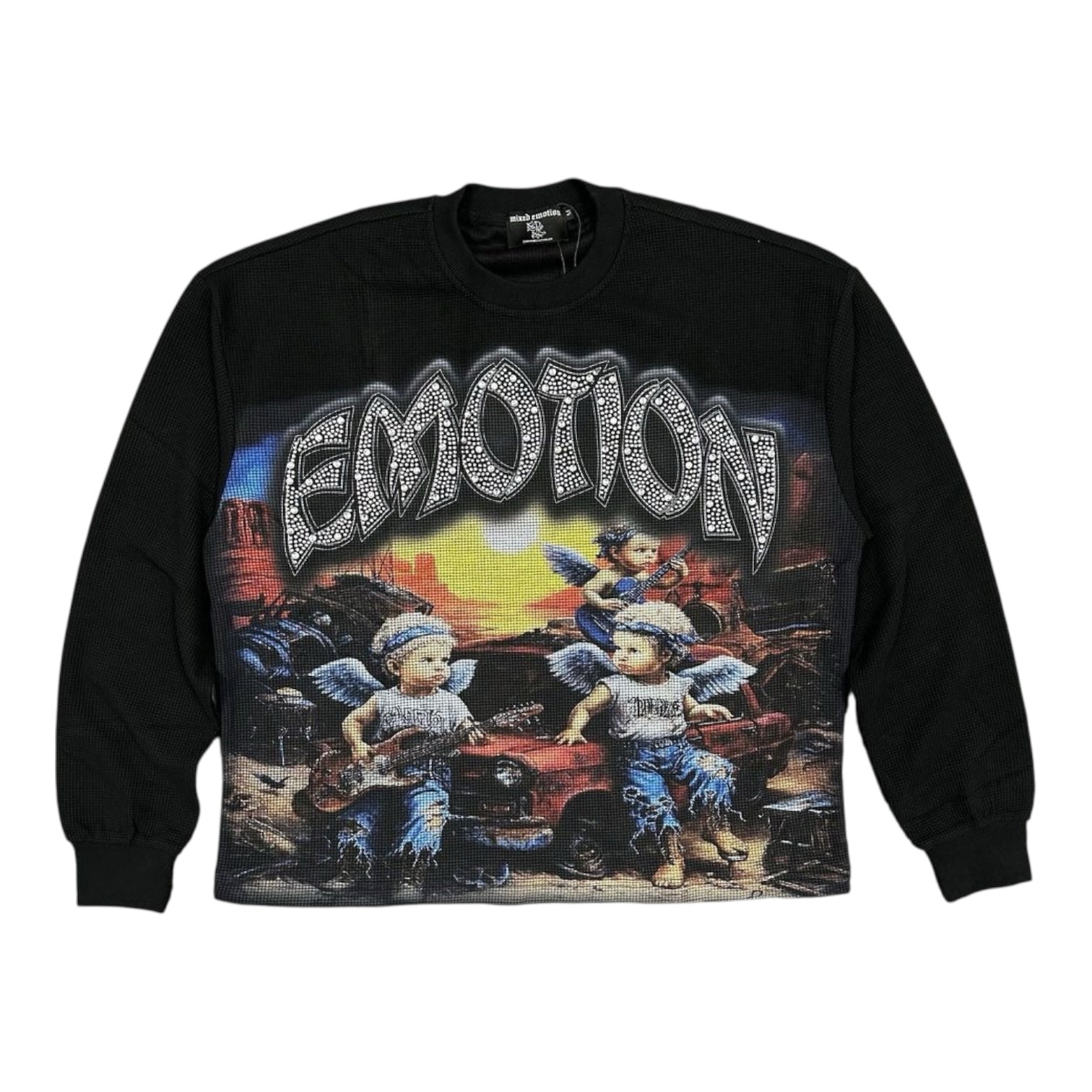 MIXED EMOTION: Sunrise Rhinestone LS Thermal